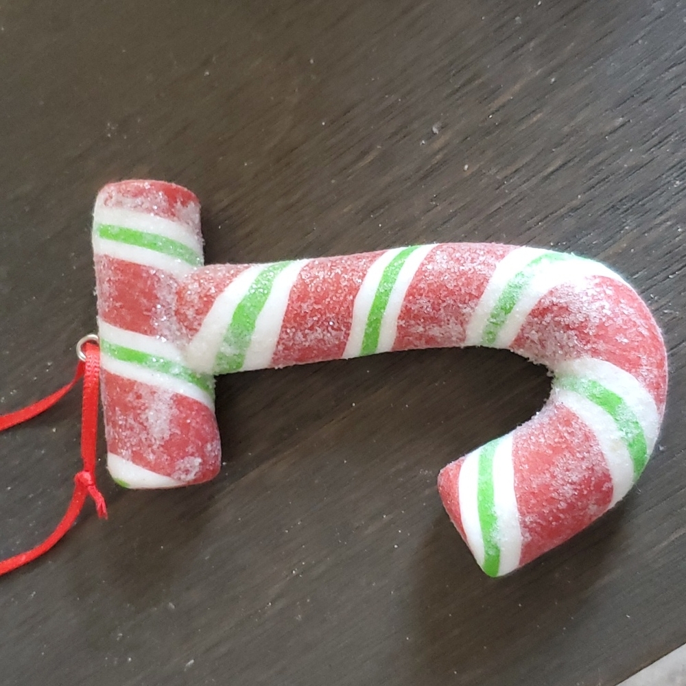 Candy Cane Initial "J" Christmas ornament decoration